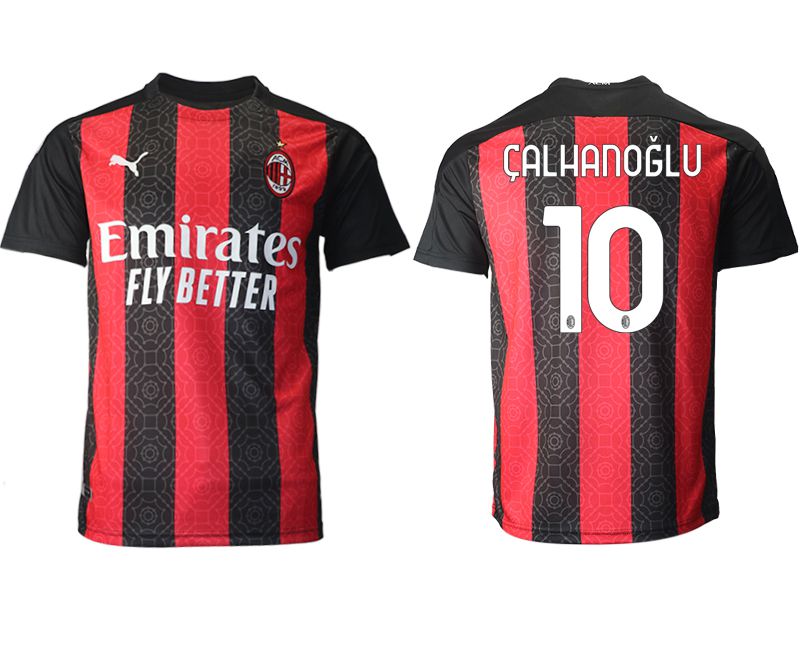 Men 2020-2021 club AC milan home aaa version #10 red Soccer Jerseys